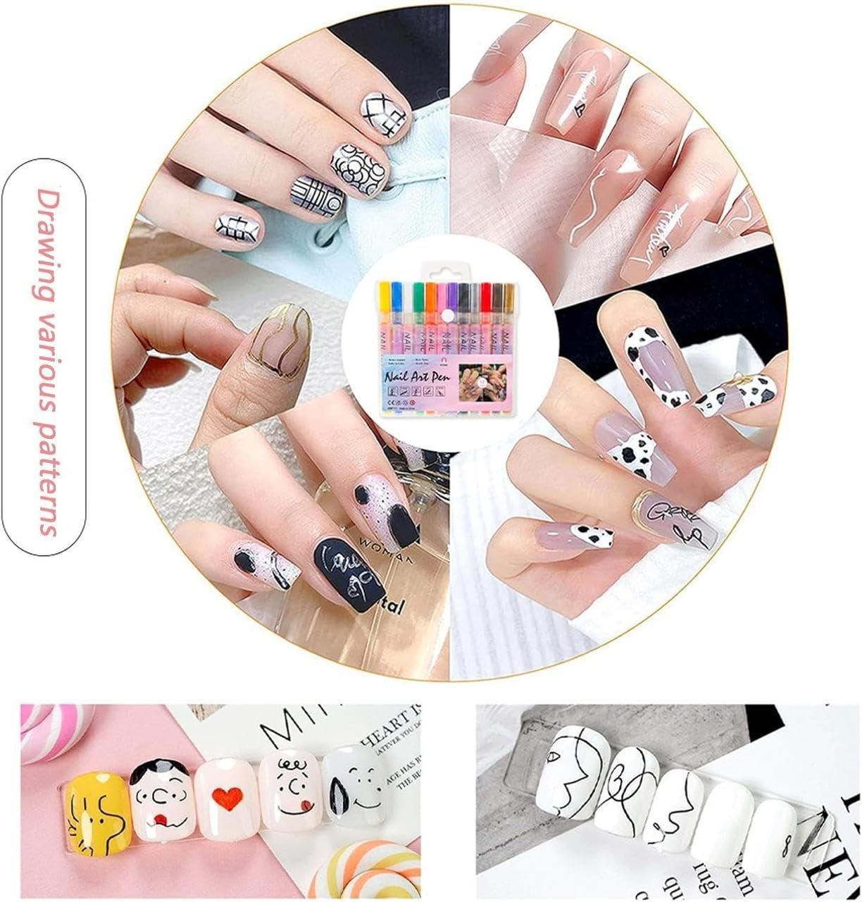 ✨ 12-Color Nail Art Pen Set – Precision Design Made Easy ✨