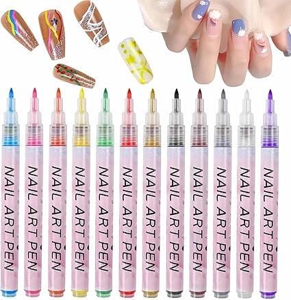 ✨ 12-Color Nail Art Pen Set – Precision Design Made Easy ✨