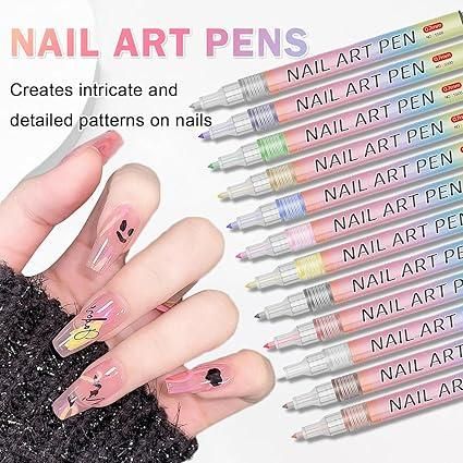 ✨ 12-Color Nail Art Pen Set – Precision Design Made Easy ✨
