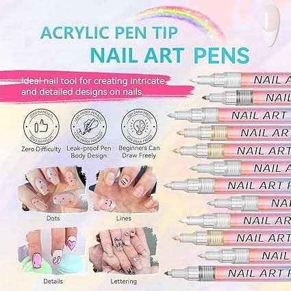 ✨ 12-Color Nail Art Pen Set – Precision Design Made Easy ✨
