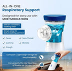Portable Mesh Nebulizer for Adults & Kids – Mini Handheld Ultrasonic Inhaler, Low-Noise Steam Vaporizer for Home & Travel, Wireless Respiratory Vaporizer with Mask