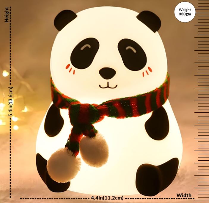 DOCAT Panda Night Light for Kids Bedroom – 8-Color LED Changing Silicone Lamp, Cute Decor & Gift for Girls, Boys & Women
